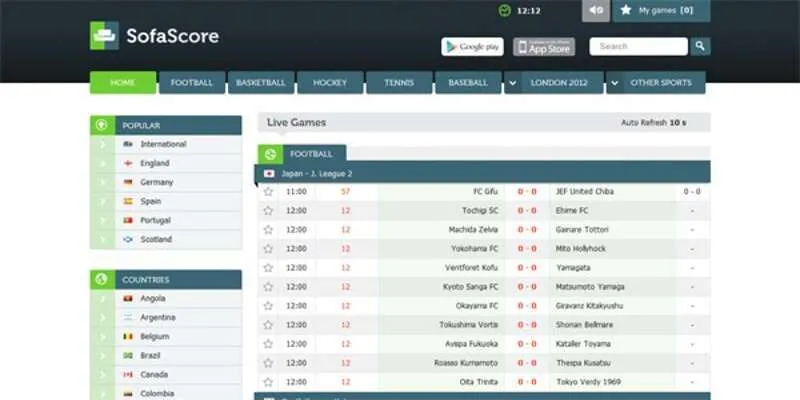 Ứng dụng soi kèo bóng đá SofaScore